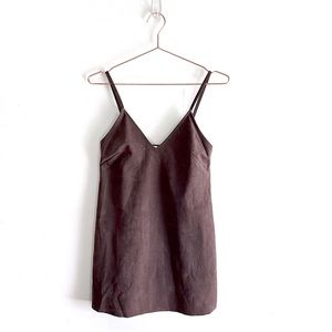 Wilfred Free Vivienne Vegan Suede Camisole Dress in Auberge